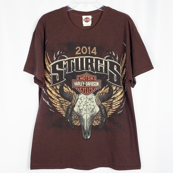 HARLEY DAVIDSON Sturgis bull skull tee - Picture 1 of 7